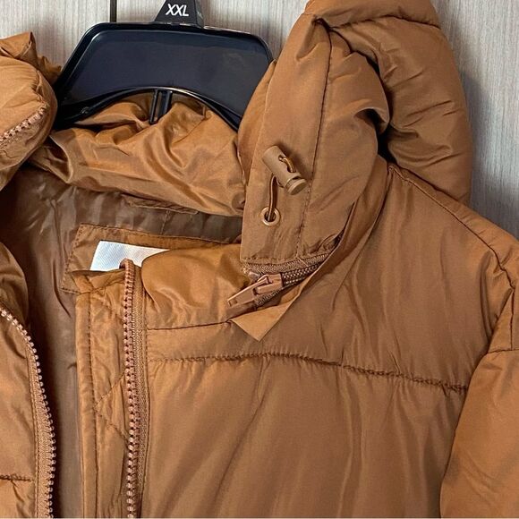 Sebby Puffer Coat Jacket Brown Medium - Picture 9 of 12